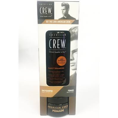 AMERICAN CREW DUO PACK GET THE LOOK DAILY SHAMPOO POMADE