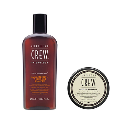 American Crew Hair Recovery + Thickening Shampoo Y Boost Powder