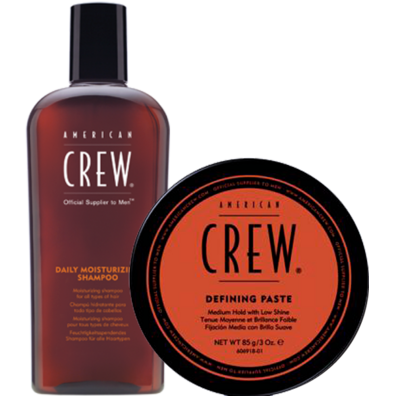 American Crew Moisturizing Shampoo y defining paste