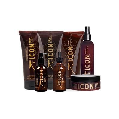 PACK ICON INDIA COMPLETO Shampoo, Conditioner, Oil, Dry Oil, Healing, 24K, Curl Cream