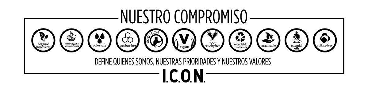 ICON Products champús veganos y sin parabenos, libre de crueldad.