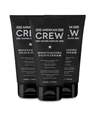Pack 3 American Crew Moisturizing Shave Cream 150ml