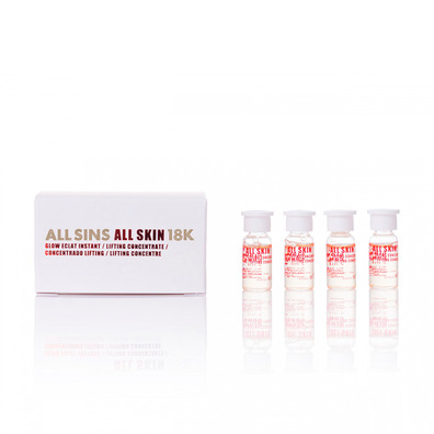 All Sins 18K Glow Eclat Instant Lifting Concentrate 4 X 2 Ml