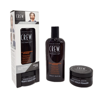 American Crew Pack Daily Moisturizing + Heavy Hold Pomade