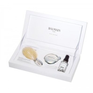 Balmain Mini Silver Spa Brush and Mirror