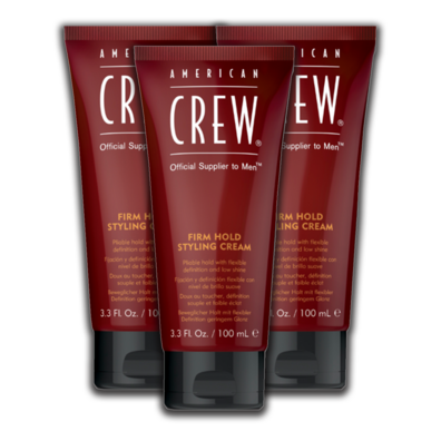 Pack 3 American Crew Firm Hold Styling Cream 100ml