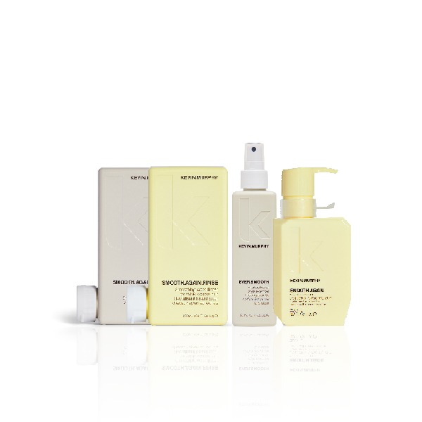 Bodegón de productos capilares anti encrespamiento Kevin Murphy Smooth